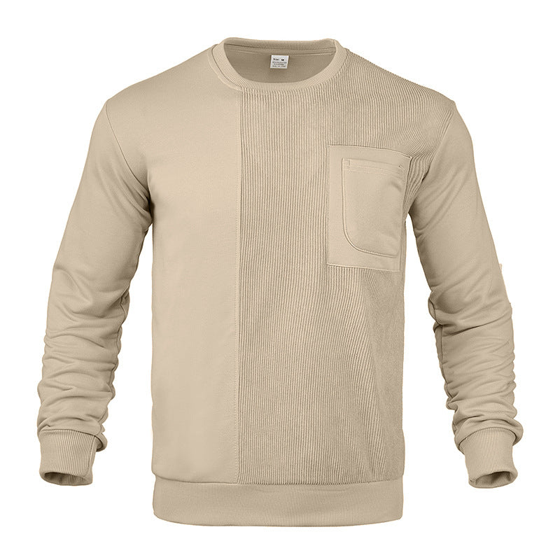 Men's trendy sweatshirt in textured fabric with practical pocket Lune London