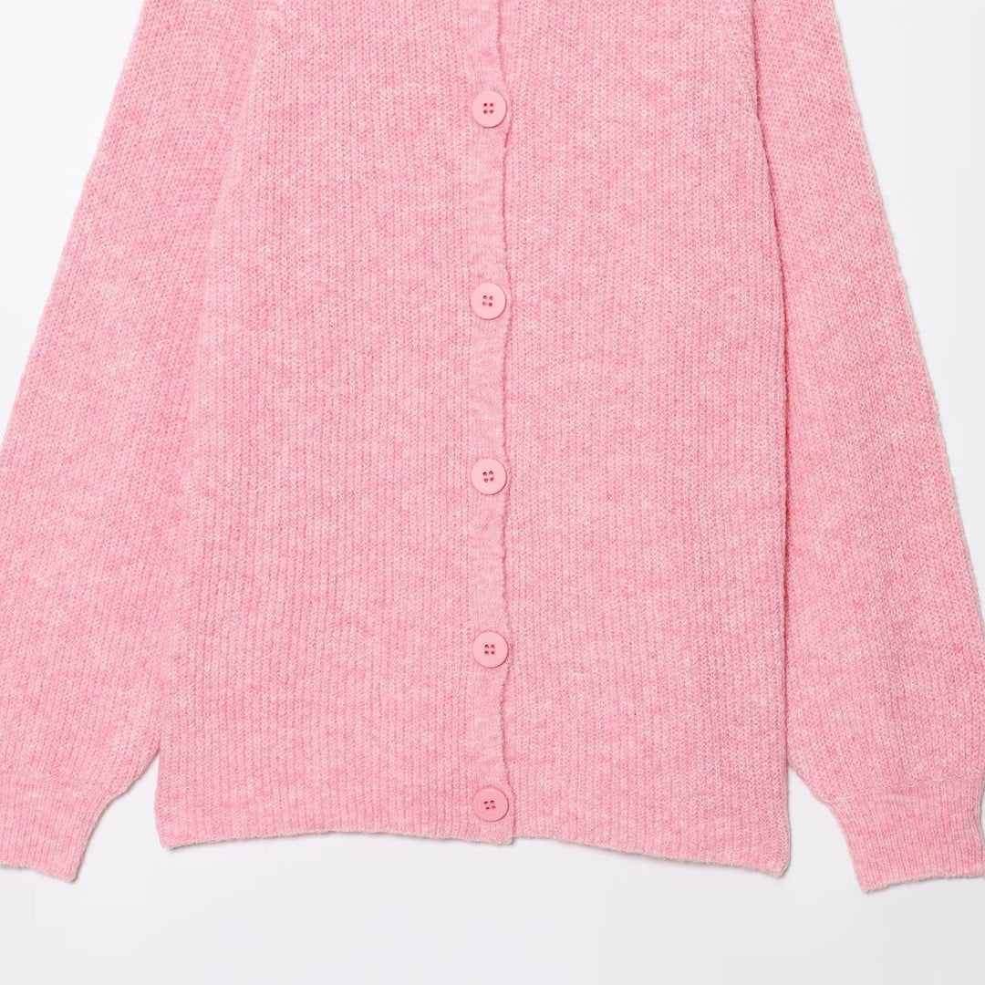 Dames cardigan en tricot douillet avec détails en boutons Chic und Stil