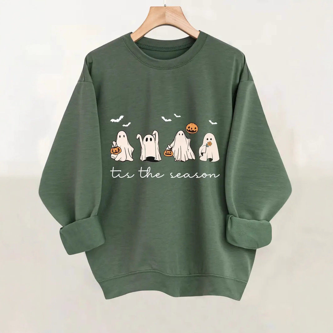 Sweatshirt pour femme avec motif d'Halloween joyeux et coupe décontractée Chic & Stil