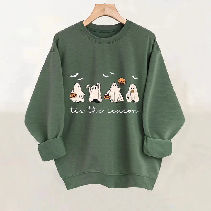 Sweatshirt pour femme avec motif d'Halloween joyeux et coupe décontractée Chic & Stil