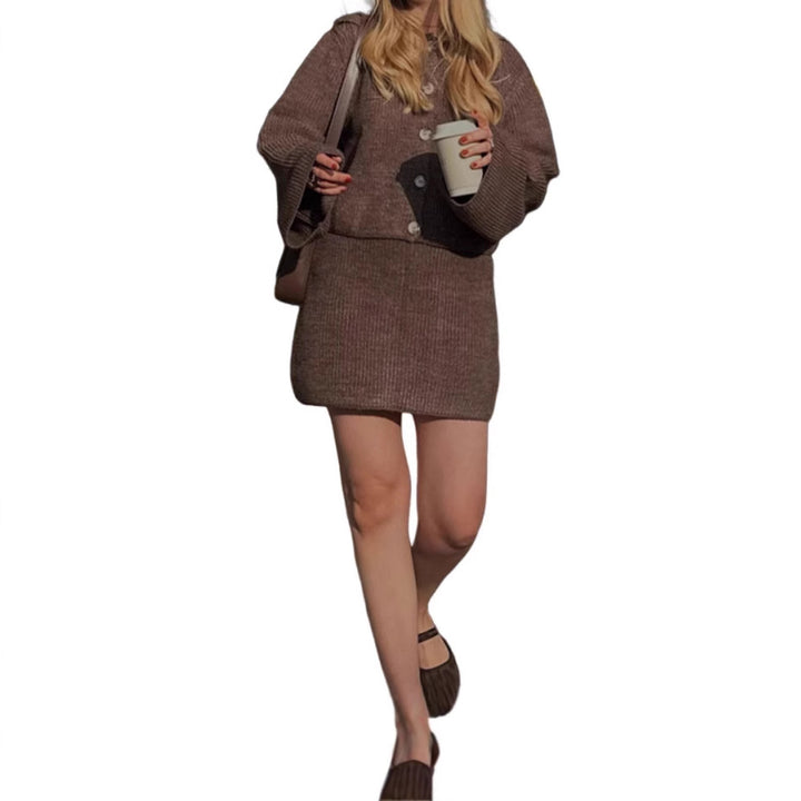 Women’s knit jacket with modern button details Lune London