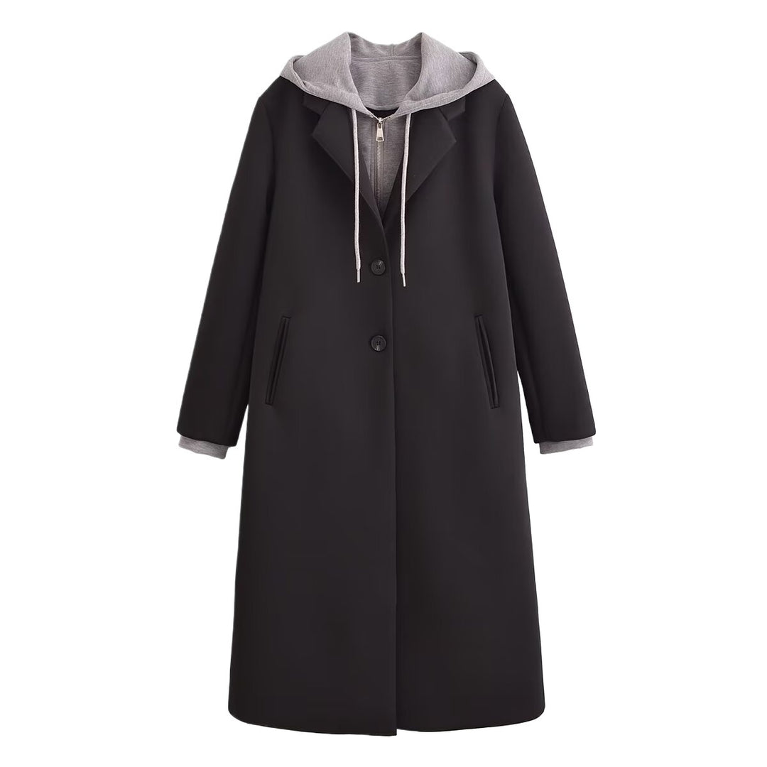 Women's transitional coat with integrated hood Lune London