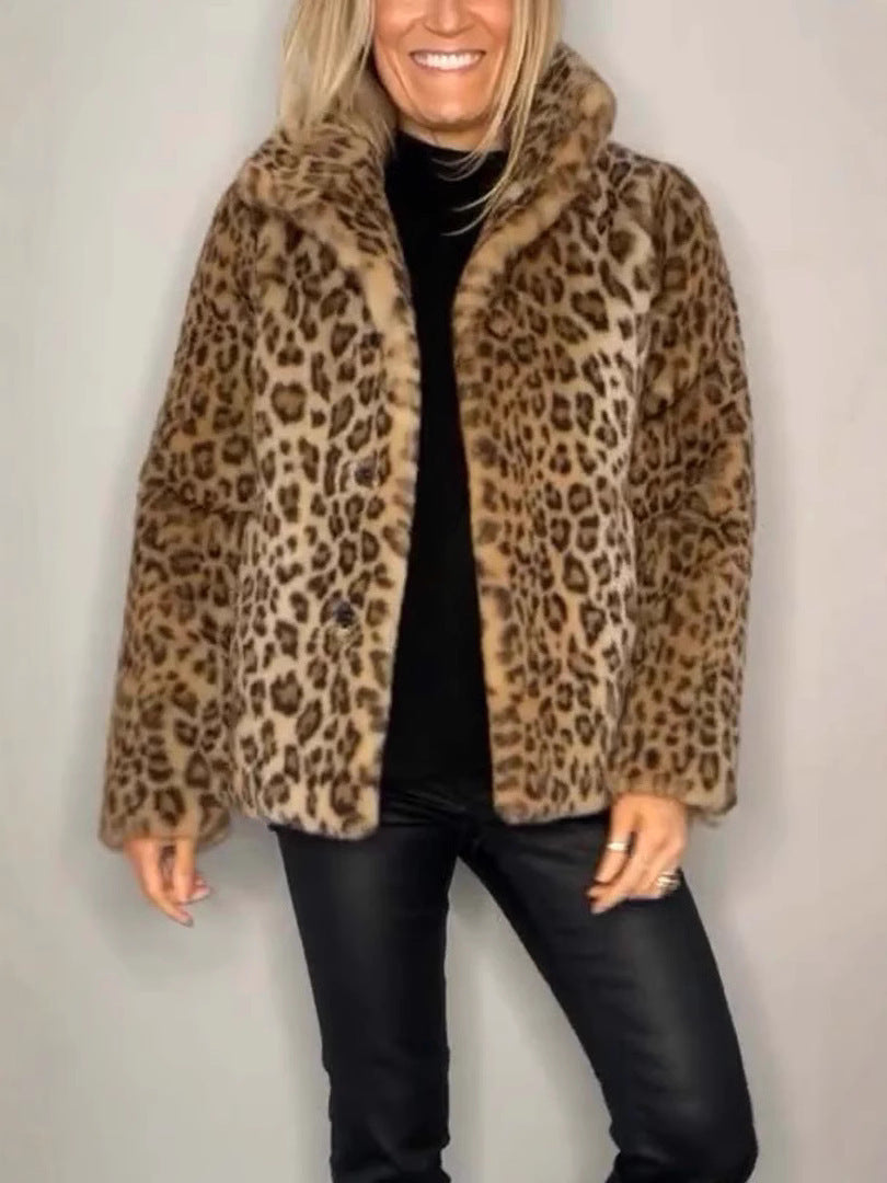 Lune London | Coat - Plus size - Soft faux fur - Leopard pattern - Casual style