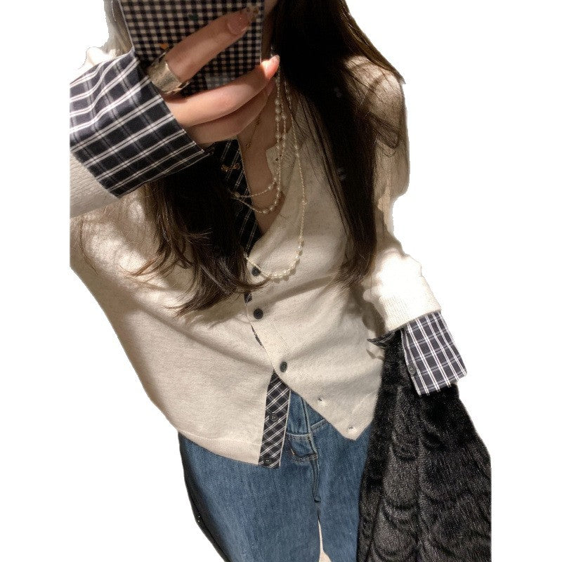 Gilet féminin en mélange de cachemire fin avec patte de boutonnage élégante Chic & Stil
