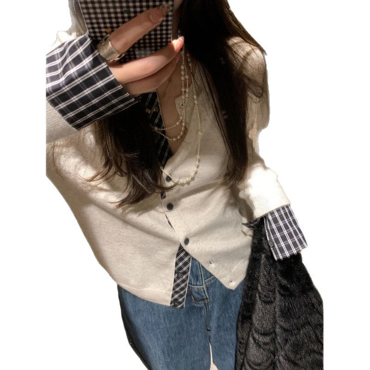 Gilet féminin en mélange de cachemire fin avec patte de boutonnage élégante Chic & Stil
