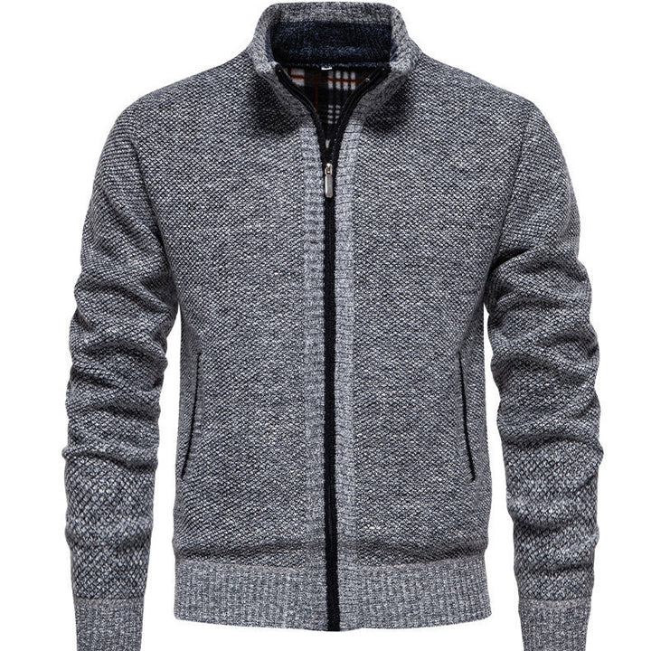 Men's knitted sports jacket with high collar Lune London