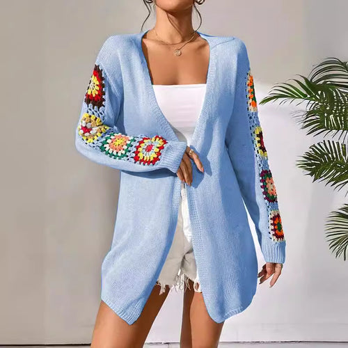 Knitted cardigan for women with unique crochet patterns Lune London