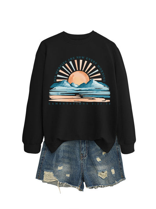 Sweatshirt pour femmes avec design inspirant de lever de soleil et coupe décontractée Chic & Stil