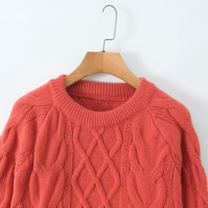 Pull en tricot luxueux pour femmes avec motif en cable Chic & Stil