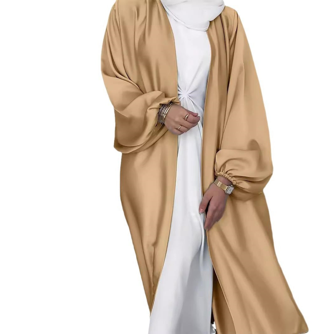 Ladies elegant long cardigan in fluid fabric with a loose fit Lune London