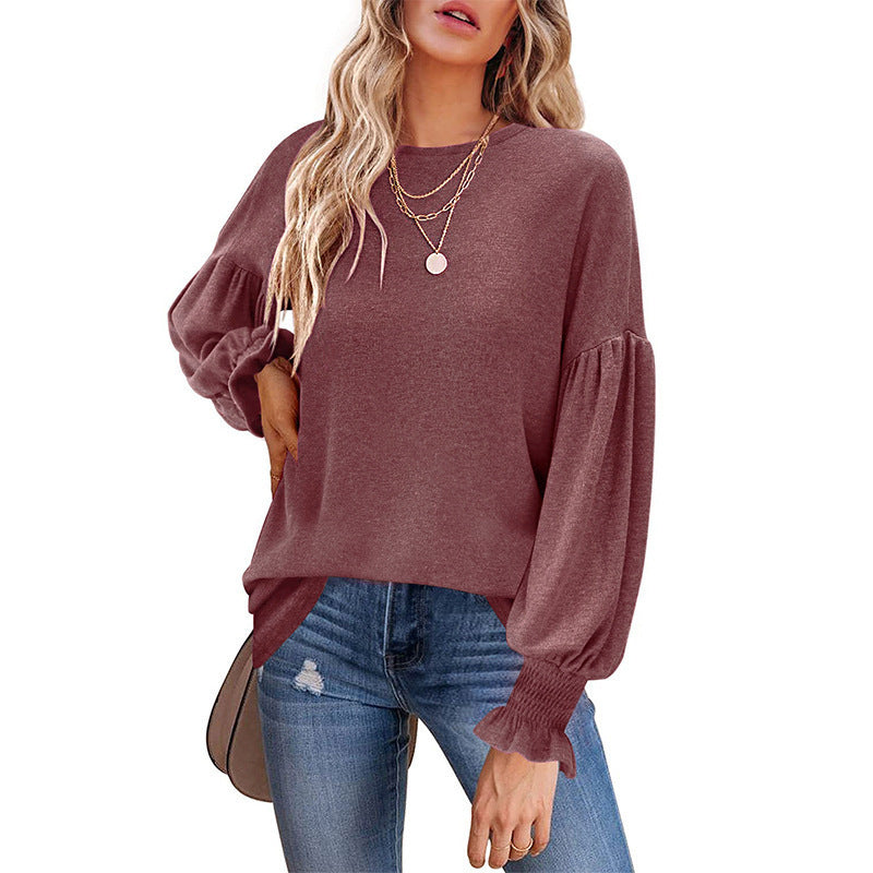 Ladies trendy sweater with balloon sleeves Lune London