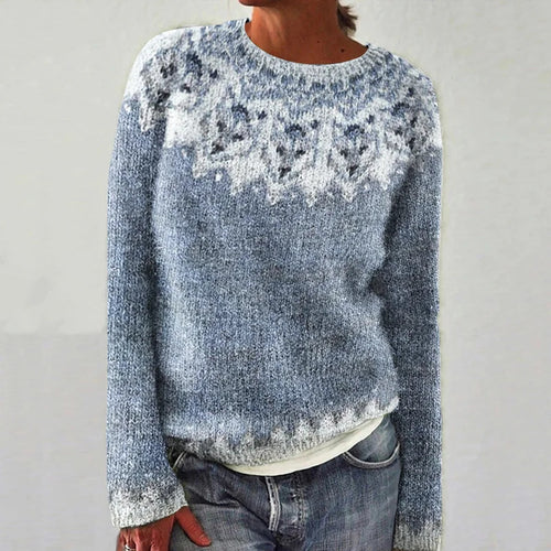 Pull en tricot pour femmes avec motif nordique et coupe confortable Chic & Stil