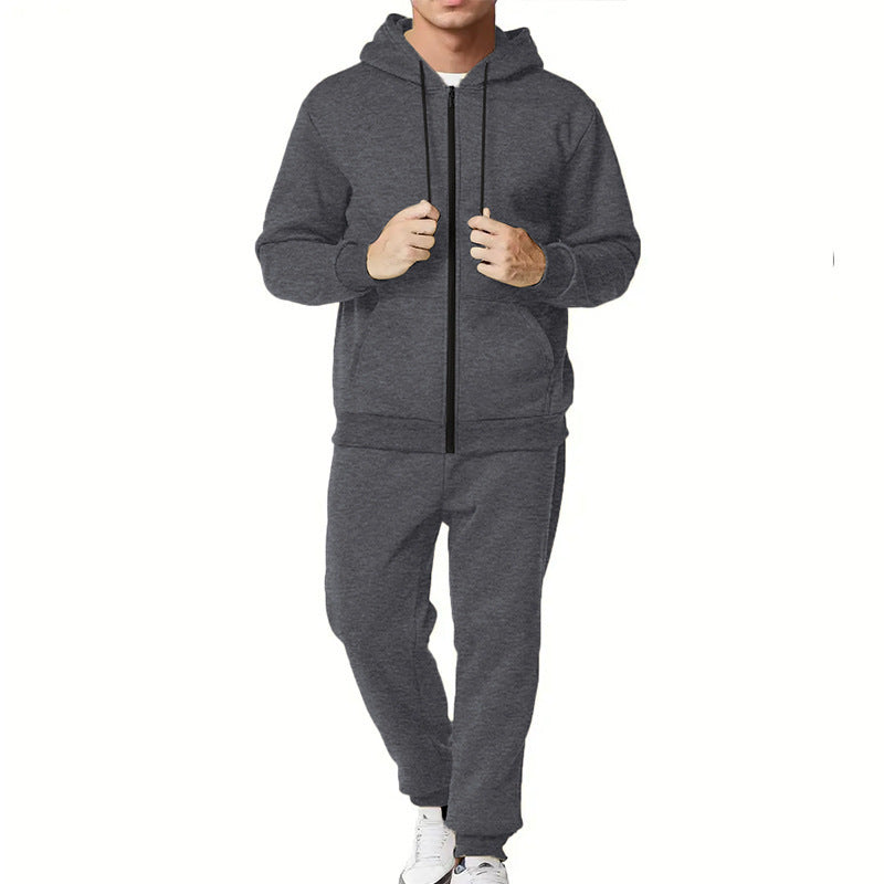 Men's sporty leisure suit with practical pockets and zipper Lune London