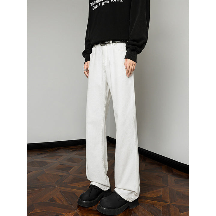 Wide leg denim pants for men with high waist and relaxed fit Lune London