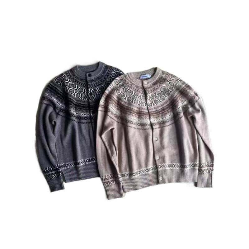 Women's knitted jacket with Norwegian pattern Lune London