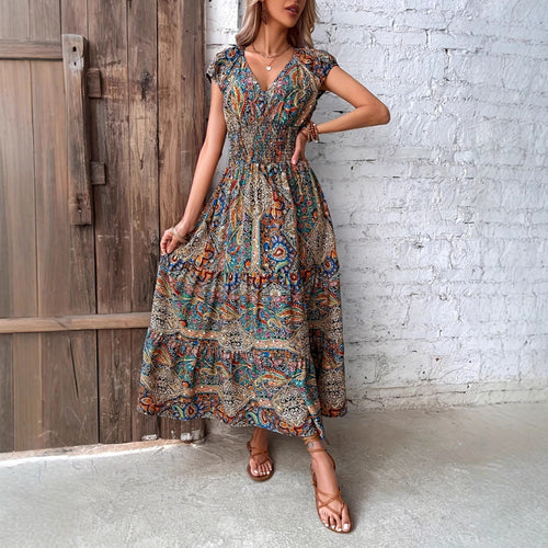 Vintage-inspired bohemian maxi dress for ladies Lune London
