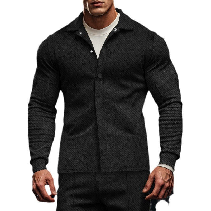 Structured long-sleeve shirt for men with practical chest pocket Lune London