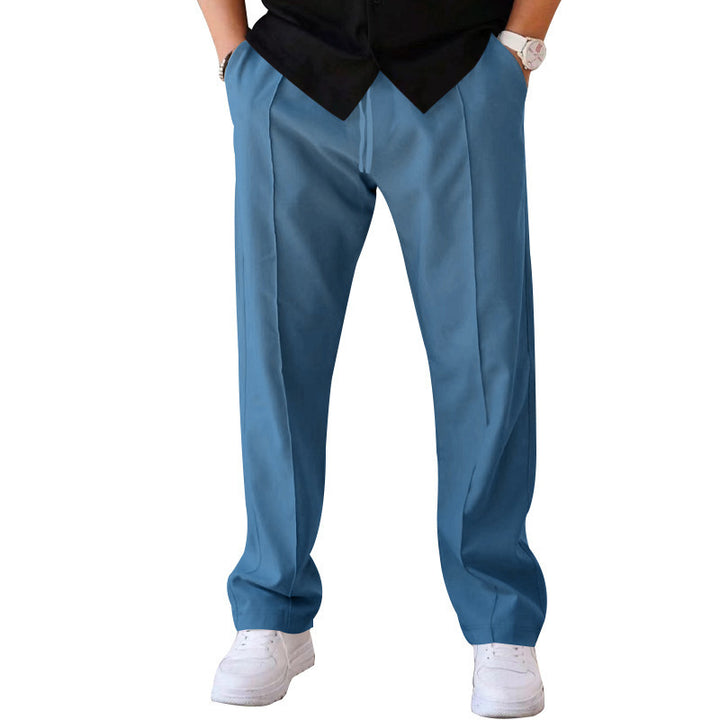 Men's elegant high-waisted casual trousers with practical pockets Lune London