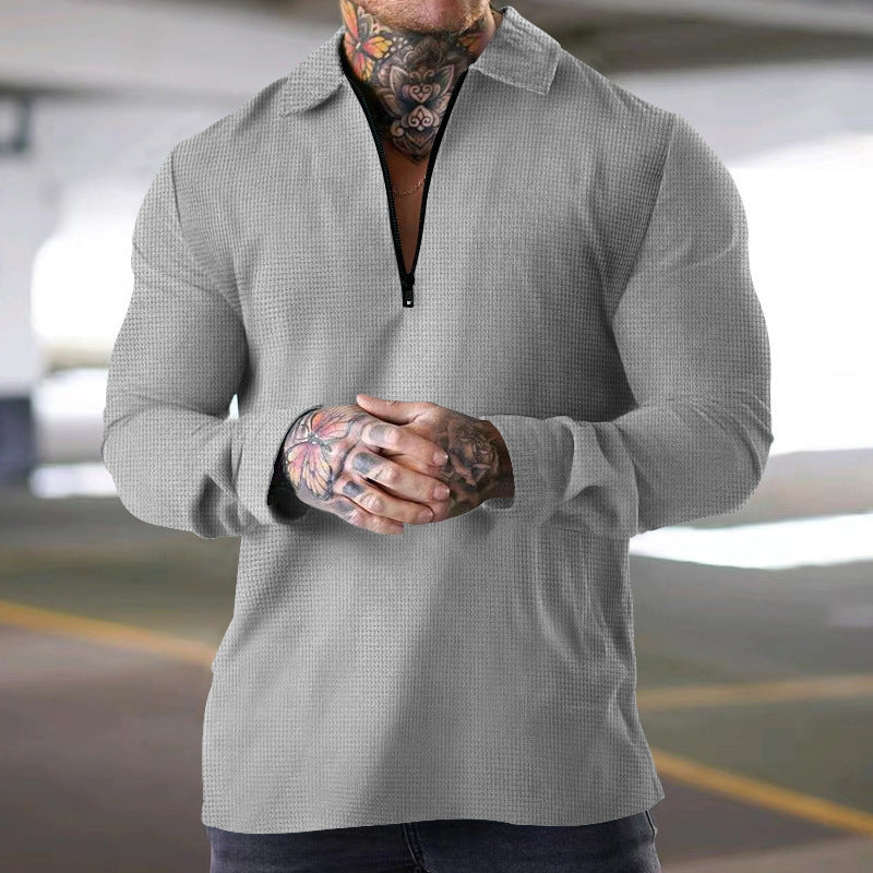 Men's long sleeve t-shirt with modern zipper Lune London