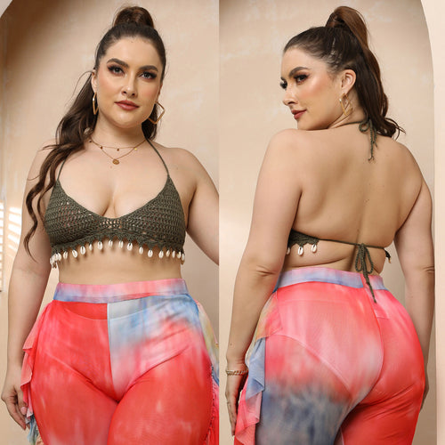 Ladies Chic Batik High Waist Pants Lune London