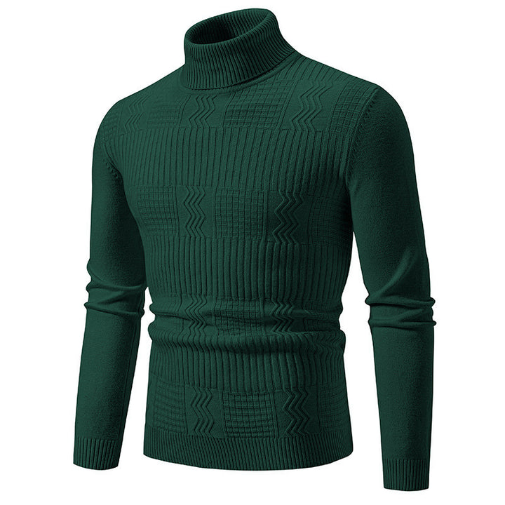 Elegant turtleneck sweater for men with textured design Lune London