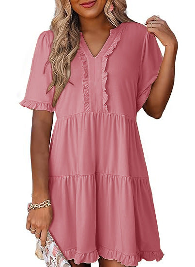 Leisure dress for women with ruffle details Lune London