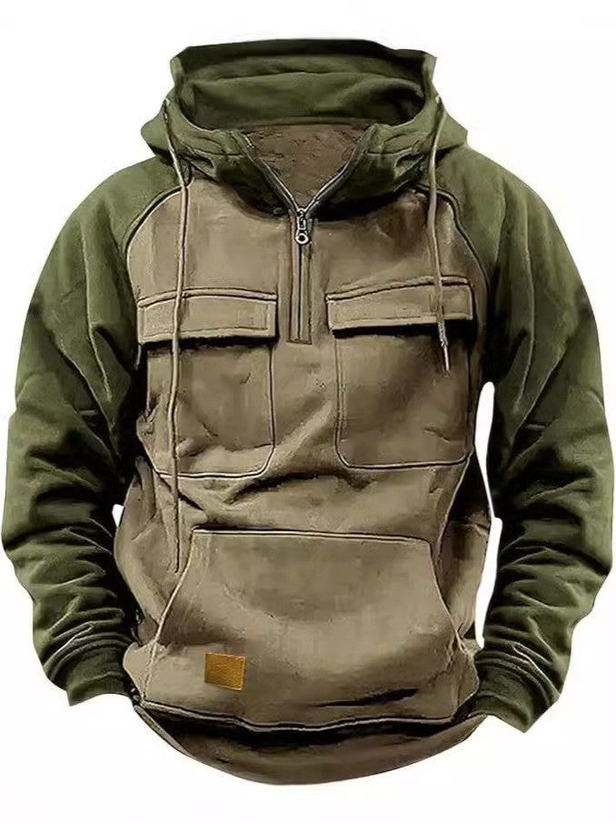 Pullover à capuche décontracté pour hommes avec poches intégrées et style kangourou Lune London
