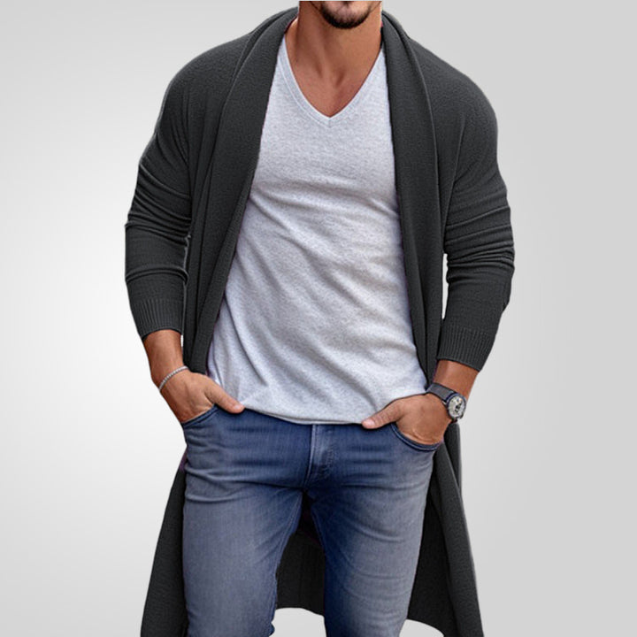 Casual knit cardigan for men with open cut Lune London