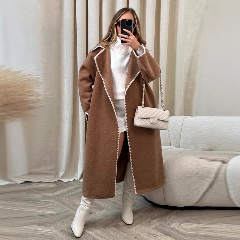 Ladies Elegant Boucle Coat Lune London