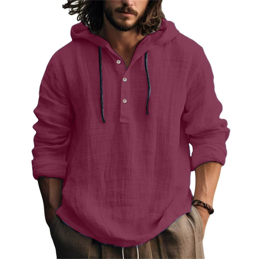 Men's casual linen hoodie from Lune London