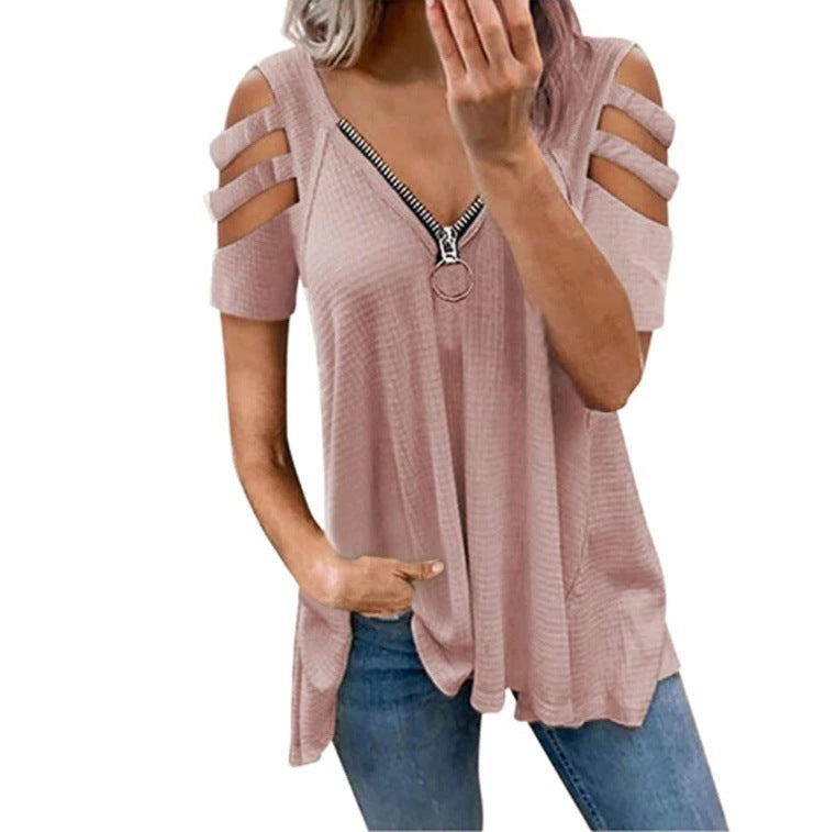 Ladies knit sweater with trendy cut-out sleeves Lune London