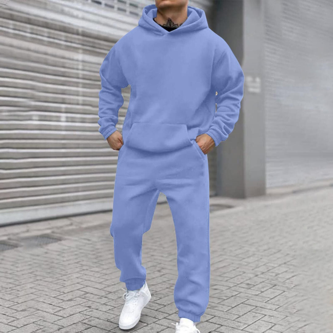 Men's Comfortable Hoodie Suit with Elastic Waistband and Practical Pockets Lune London