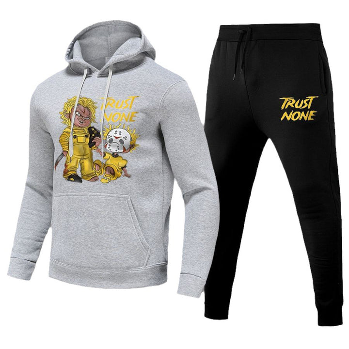Women's hoodie and jogging pants set with creative print design Lune London