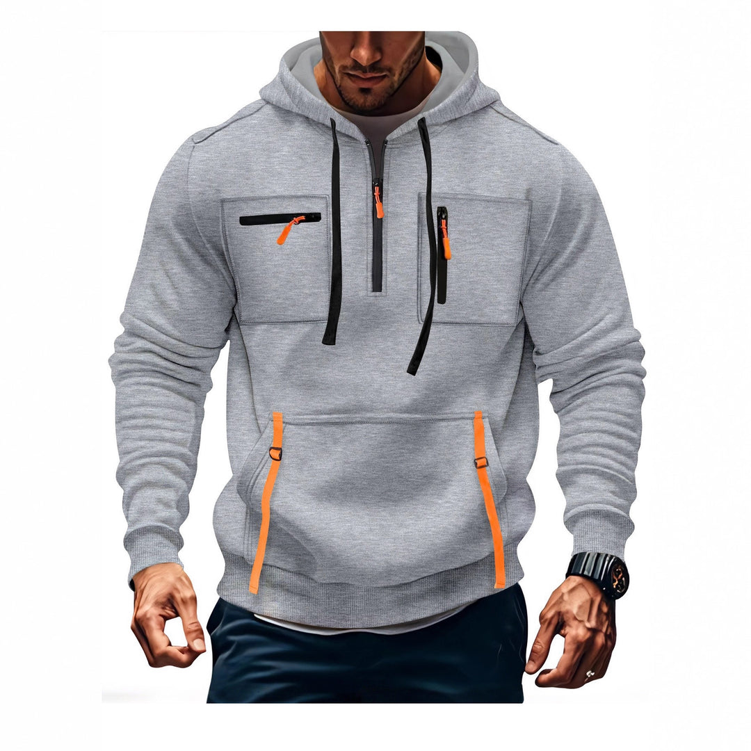 Men's hoodie with functional zip pockets and modern cut Lune London