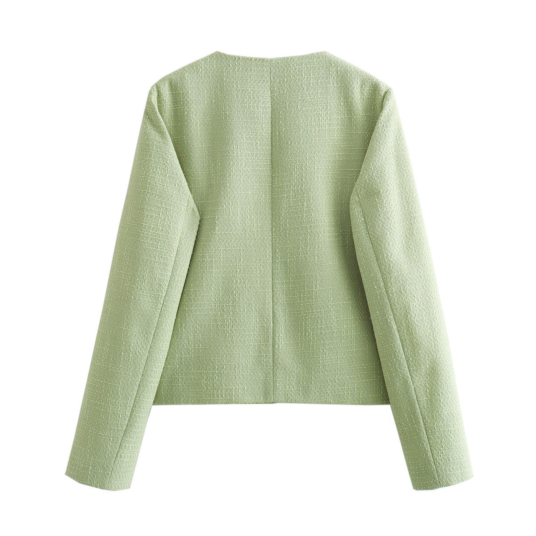 Lune London short fashionable jacket for women in textured fabric with practical pockets