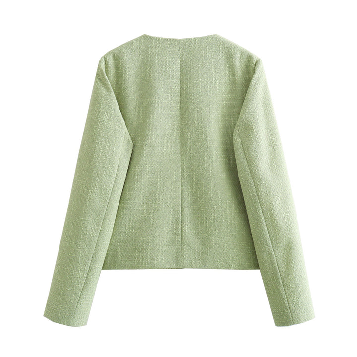 Lune London short fashionable jacket for women in textured fabric with practical pockets