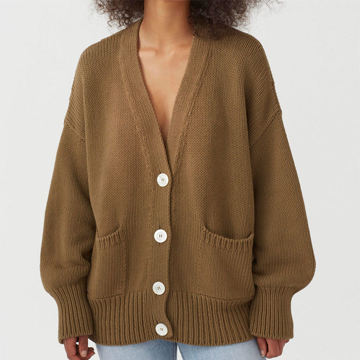 Ladies' Thick Knit Cardigan Lune London