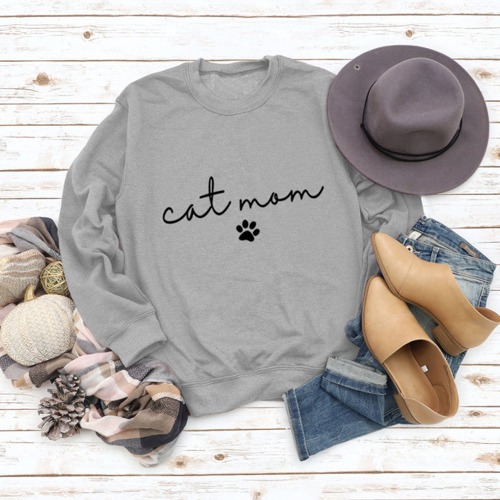 Ladies sweatshirt with creative cat mom design Lune London