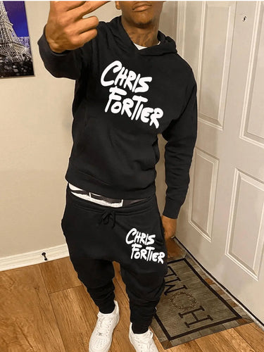 Ladies sporty hoodie and sweatpants set with catchy inscription Lune London