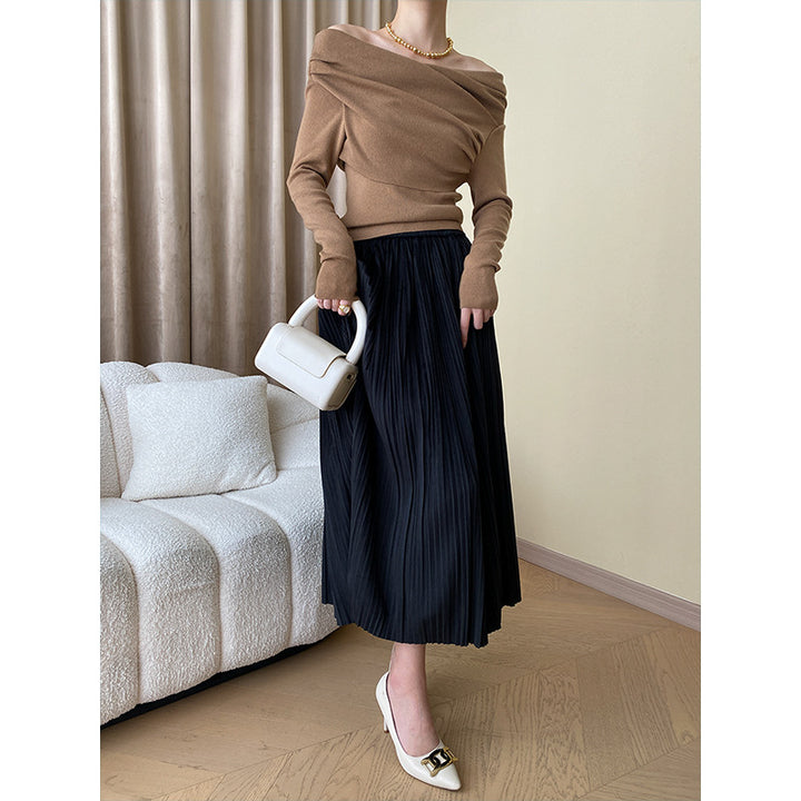 Women's Elegant Top with Asymmetric Collar and Ruffled Details Chic & Stil