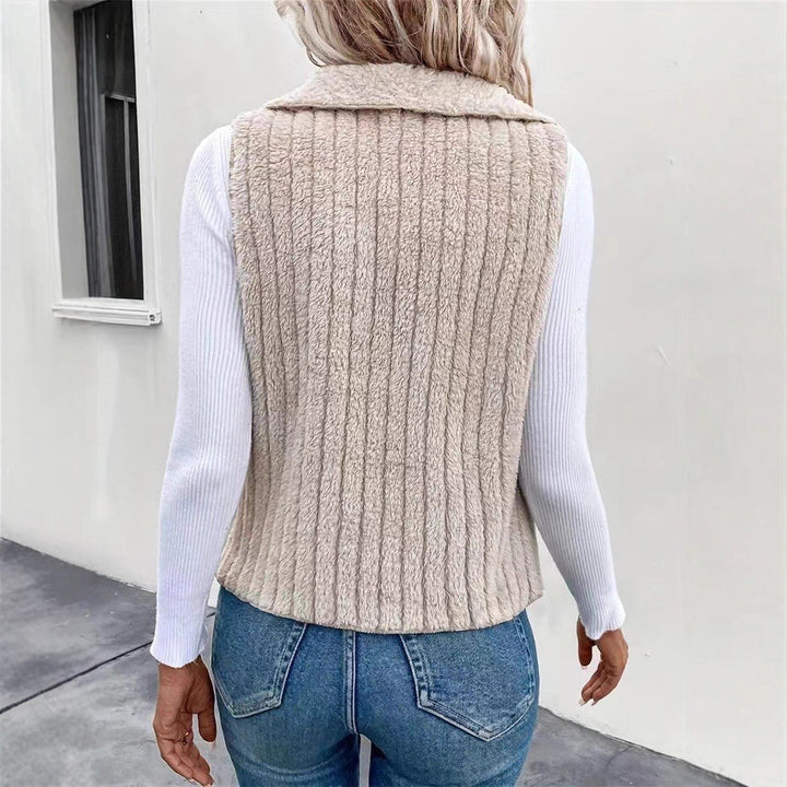 Femme gilet en tricot à col ouvert Chic und Stil