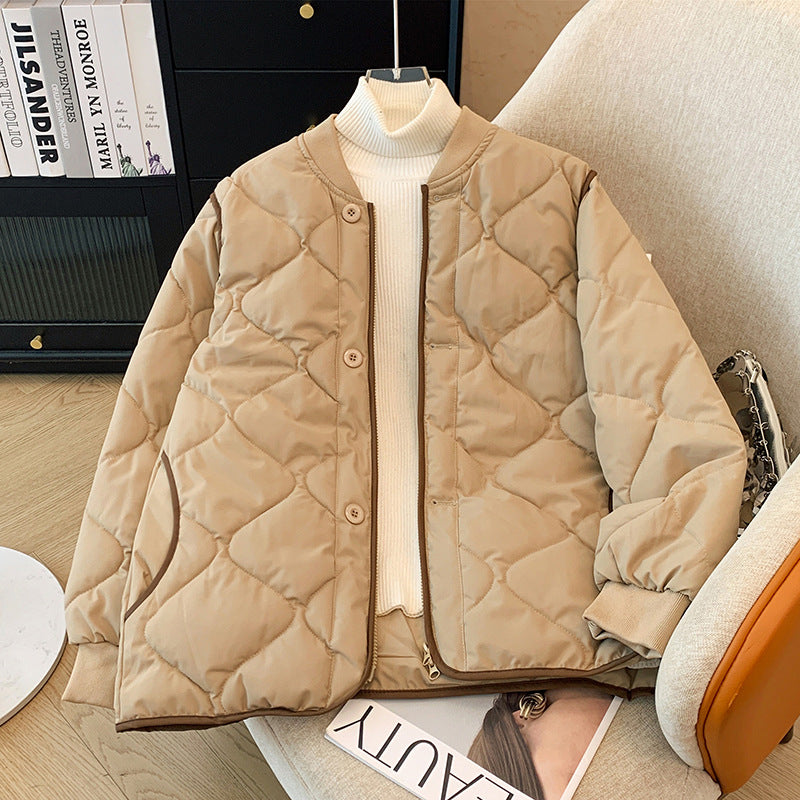 Ladies quilted jacket with zip and practical pockets Lune London