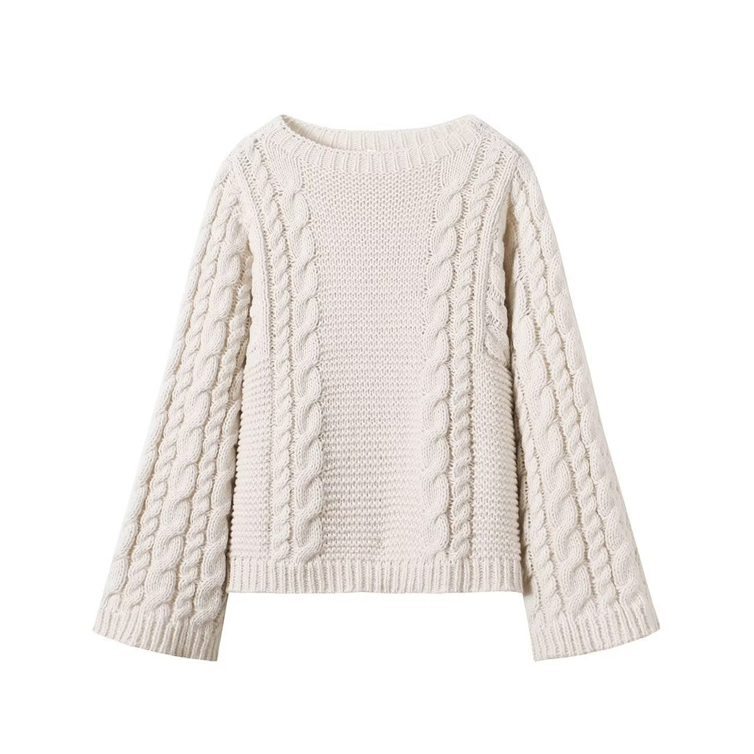 Chunky knit sweater for women with a textured design and a loose fit Lune London