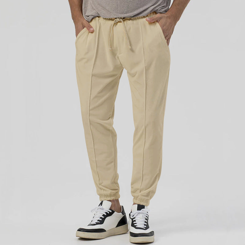 Casual men's jogger pants with elastic waistband and practical side pockets Lune London