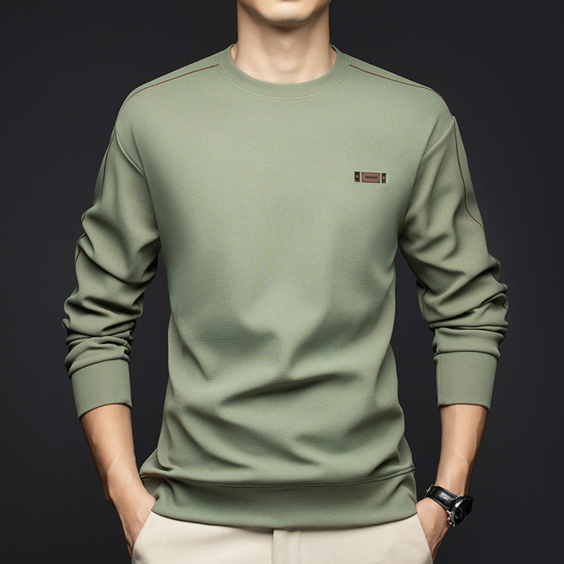 Elegant pullover for men with round neck in fine functional material Lune London