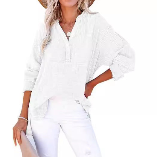 Oversized shirt for women with button placket Lune London