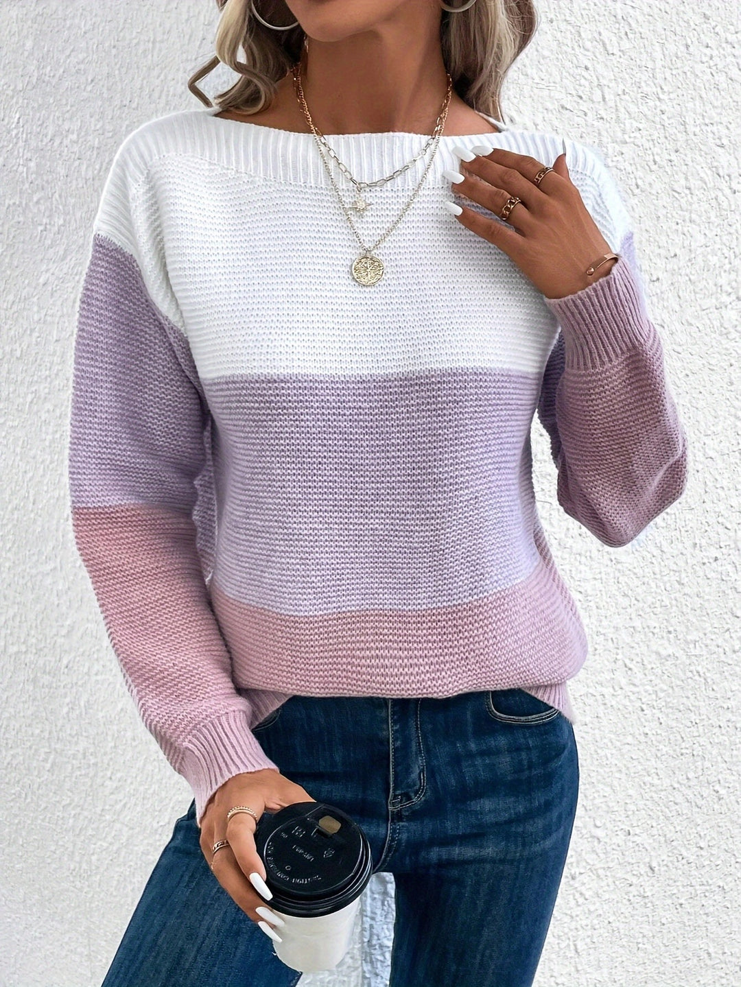 Ladies fashionable knitted sweater Lune London