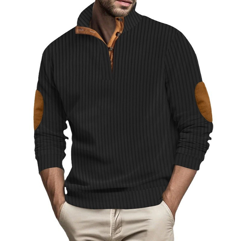 Men's stylish and comfortable sweater with leather details Lune London