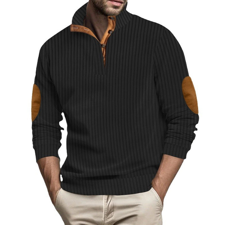 Men's stylish and comfortable sweater with leather details Lune London