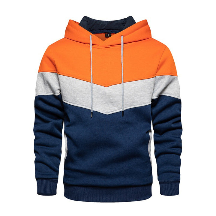 Men's hoodie with contrasting color blocks and a soft lining Lune London